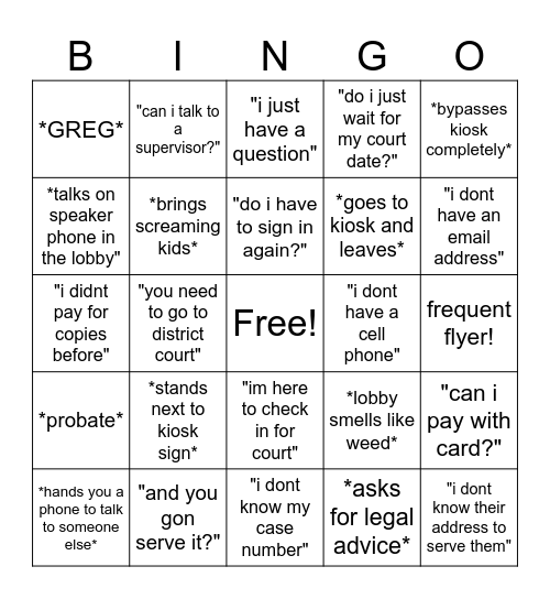 COUNTER BINGO! Bingo Card