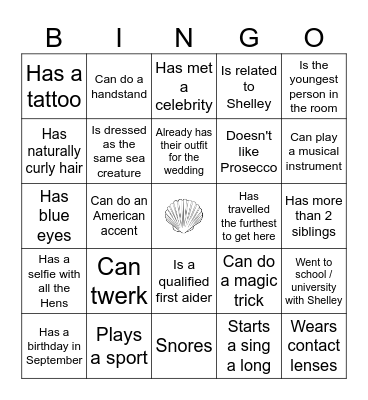 Mingle Bingo Card