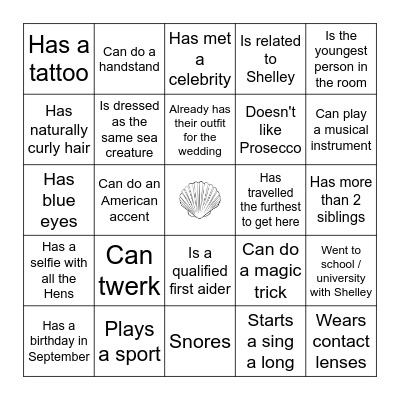 Mingle Bingo - Find someone who Bingo Card