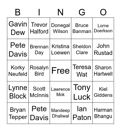 BC Conservative Mass Exodus Bingo Card