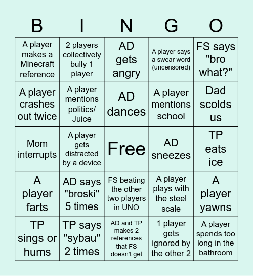 ZBM BINGO Card