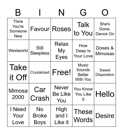 HOUSE MUSIC  BINGO!!! Bingo Card