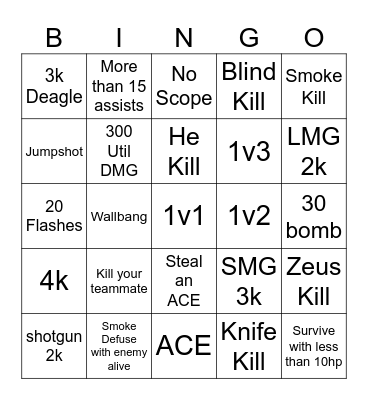 CS2 fun time bingo freddy fazbear Bingo Card