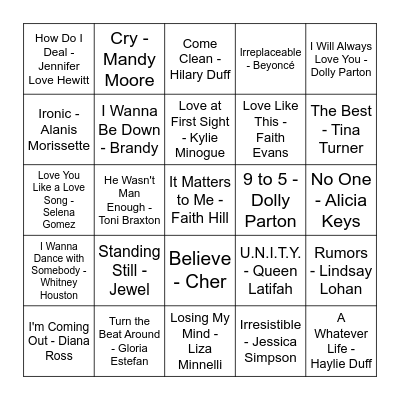 Dual-Threat Women Bingo Card