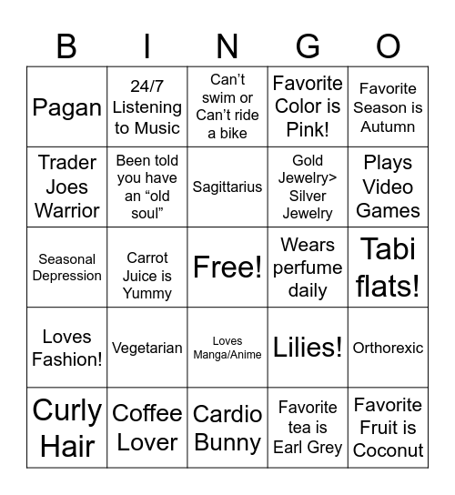 How much do you have in common with Momo Bingo Card