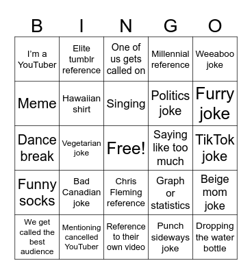 Funky FrogBingo Card