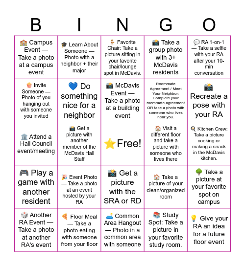 McDiva Community Bingo Card