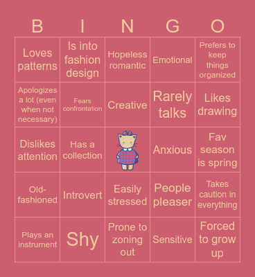 TAOHK&I Kinnies - Winkipinki Bingo Card