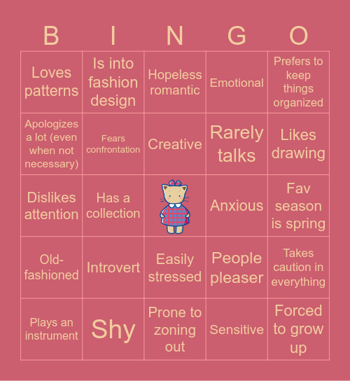 TAOHK&I Kinnies - Winkipinki Bingo Card