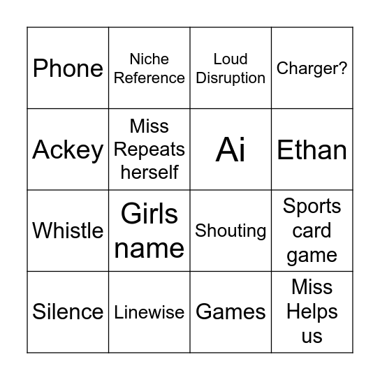 Bingo Card
