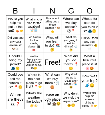 B17 Review Questions Bingo Card