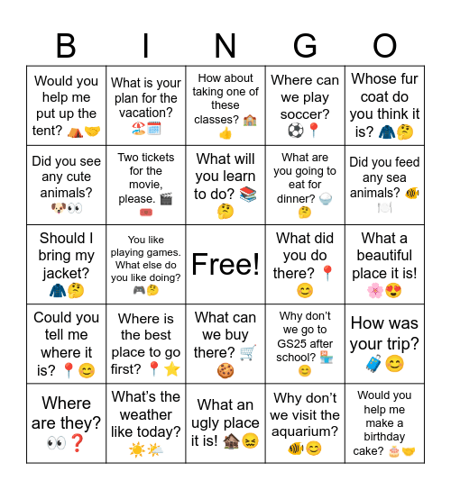 B17 Review Questions Bingo Card