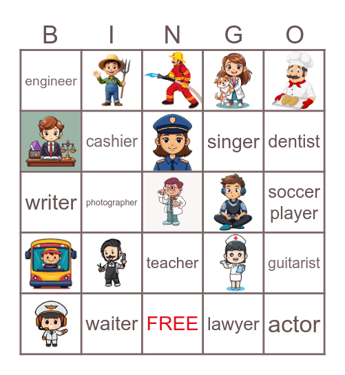 JOBS BINGO Card