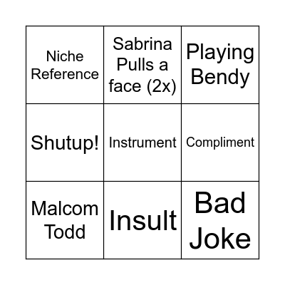 Bop Bap 3 Bingo Card