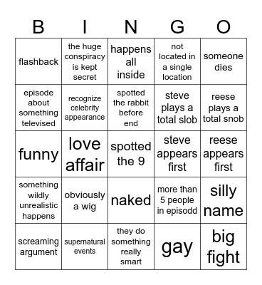 Bingo No. 9 Bingo Card