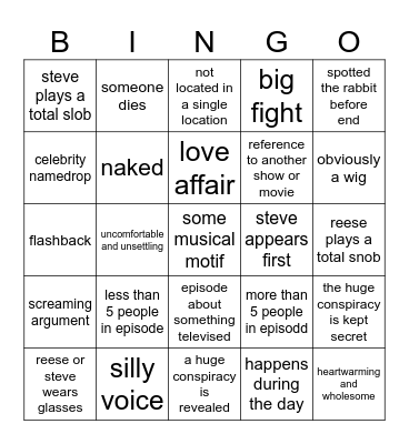 Bingo No. 9 Bingo Card