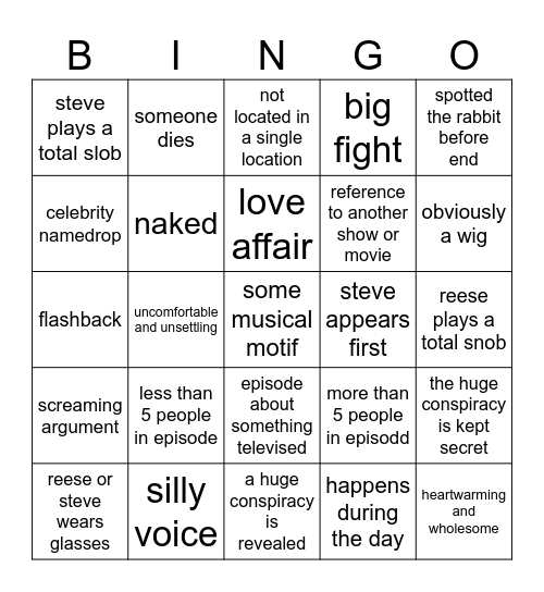 Bingo No. 9 Bingo Card