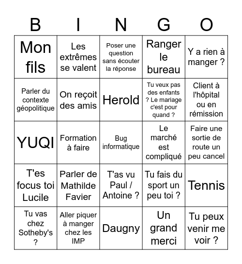 LB Bingo Card