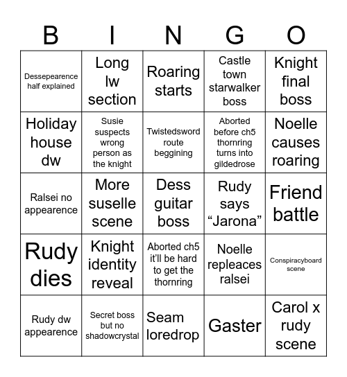 Ch6 bingo Card