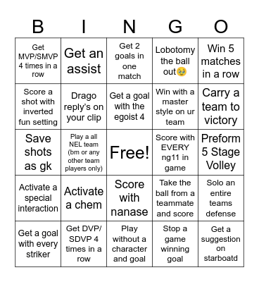 SSCS Bingo Card Bingo Card
