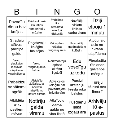 Birojs 2 Bingo Card
