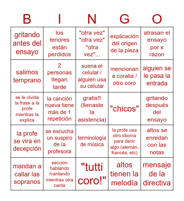 CoroUPI Bingo Card