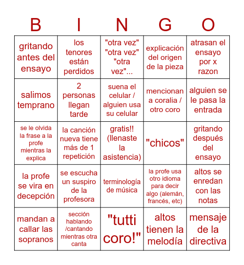 CoroUPI Bingo Card