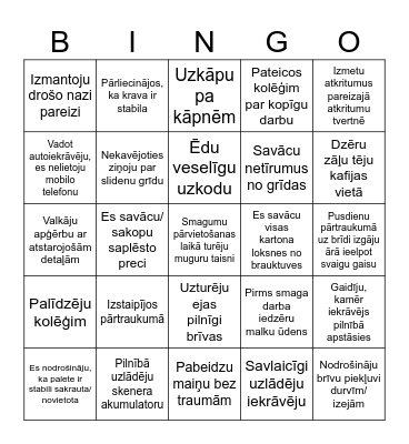 Noliktava 2 Bingo Card