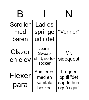 Jan the man bingo Card