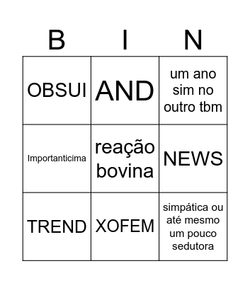 marlon Bingo Card