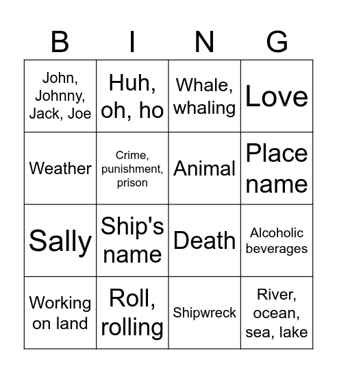 TLJ lyrics stream bingo Card