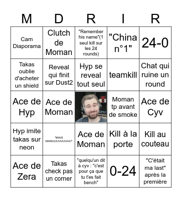 Mandatorire Bingo Card