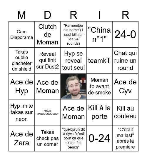 Mandatorire Bingo Card