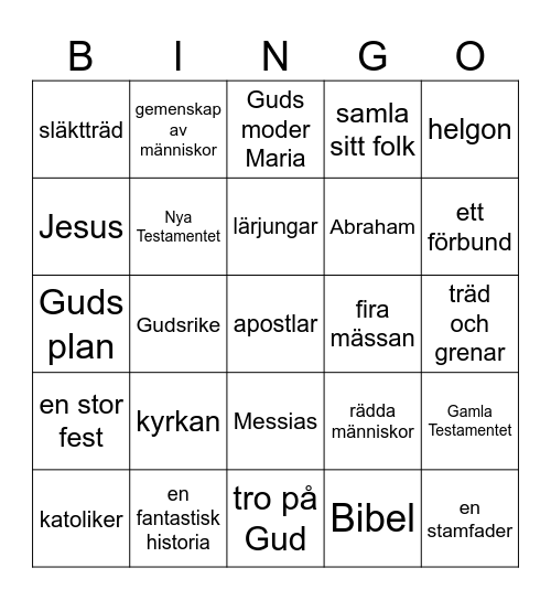 En fantastisk historia Bingo Card