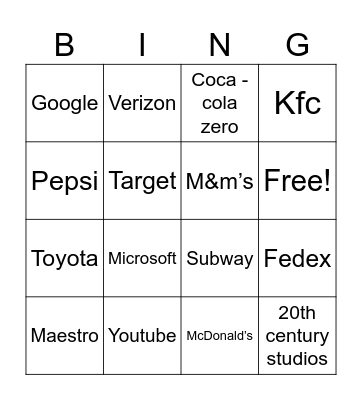 Full best animation logos Bingo Card