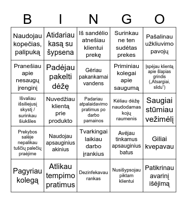 Parduotuvės Bingo I Bingo Card