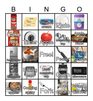 Apple Dump Cake Bingo Card