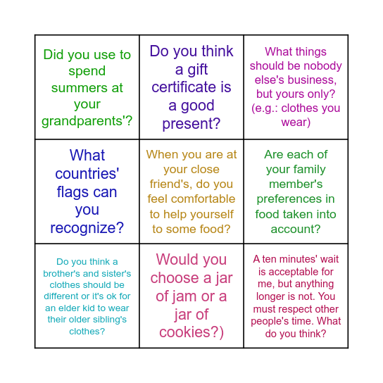 Possessive and compound nouns Bingo Card
