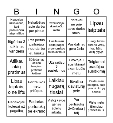 Ofiso Bingo - I Bingo Card
