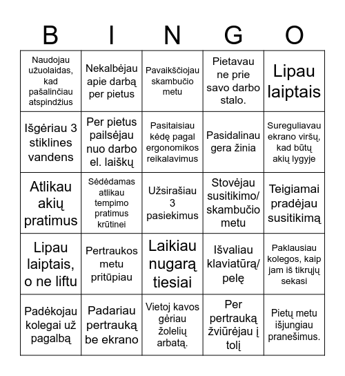 Ofiso Bingo - I Bingo Card