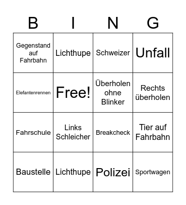Auto bingo Card