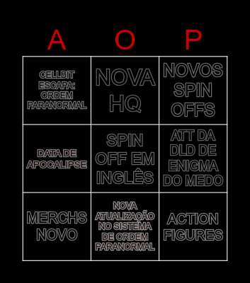 SEGREDOS REVELADOS Bingo Card