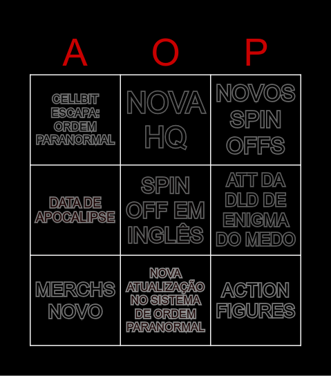 SEGREDOS REVELADOS Bingo Card