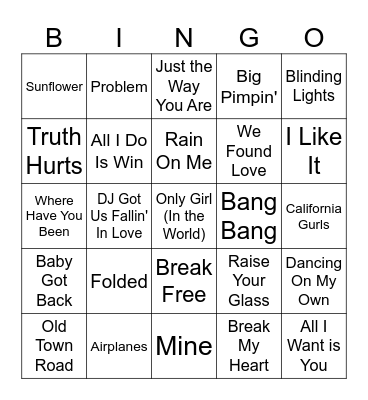 Drag Music Bingo #3 Bingo Card