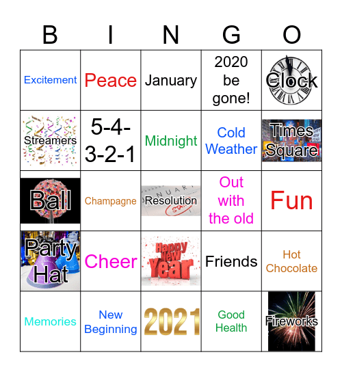 school Bingo Card