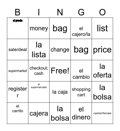 EL SUPERMERCADO Bingo Card