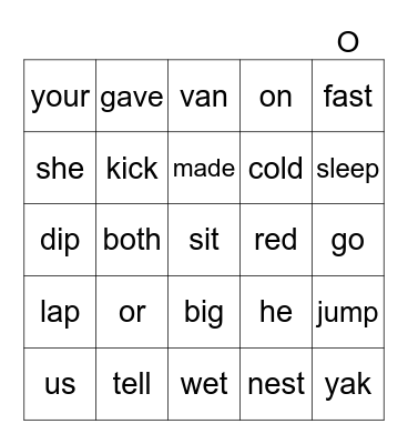 Bingo Card