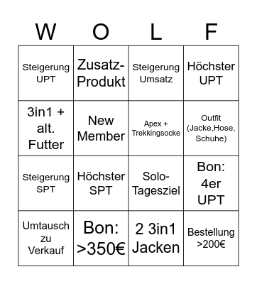 Jacky Bingo Card