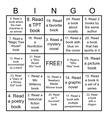 AR Bingo Board Bingo Card