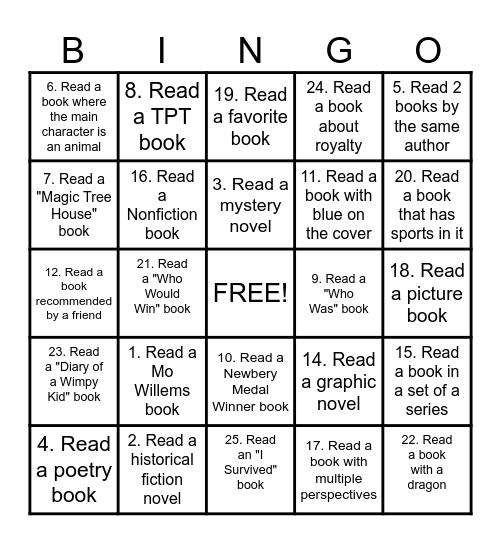 AR Bingo Board Bingo Card